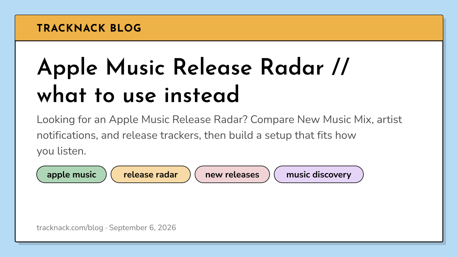 Apple Music Release Radar // what to use instead