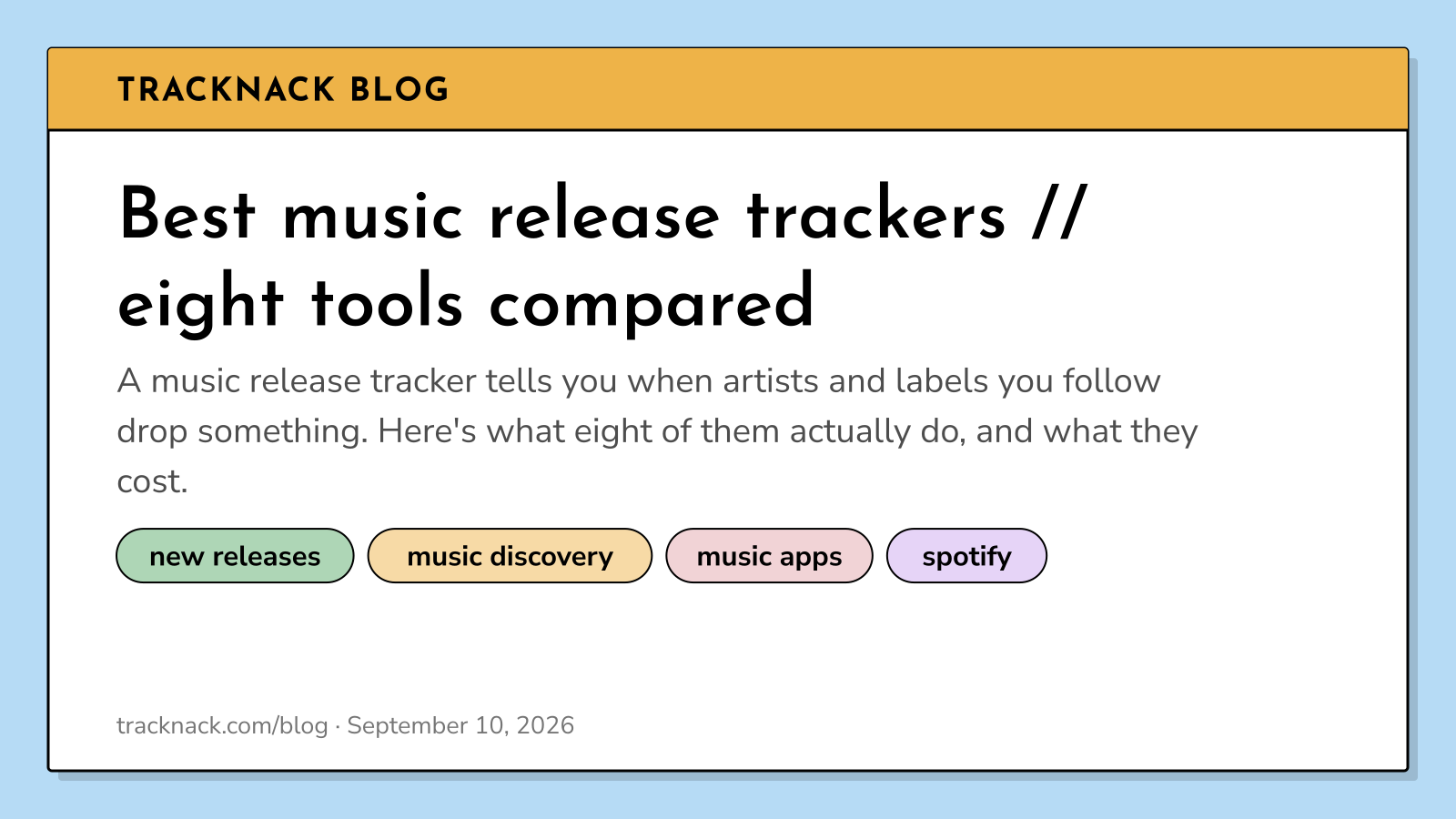 Best music release trackers // eight tools compared