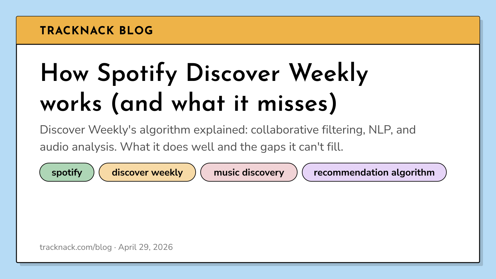 How Spotify Discover Weekly works (and what it misses)