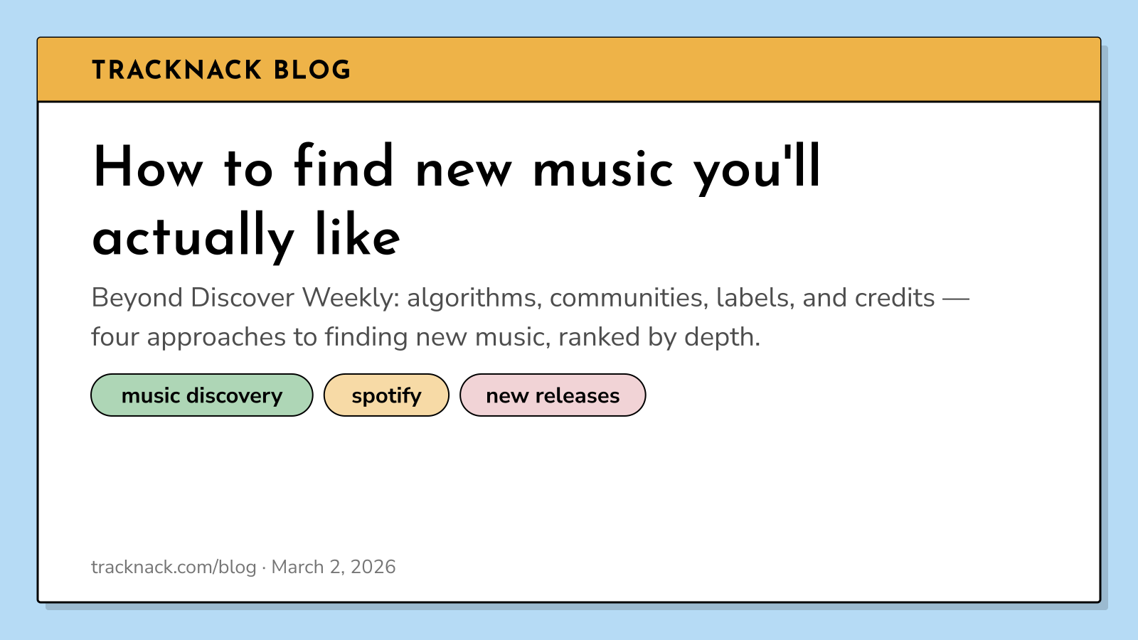 How to find new music you'll actually like