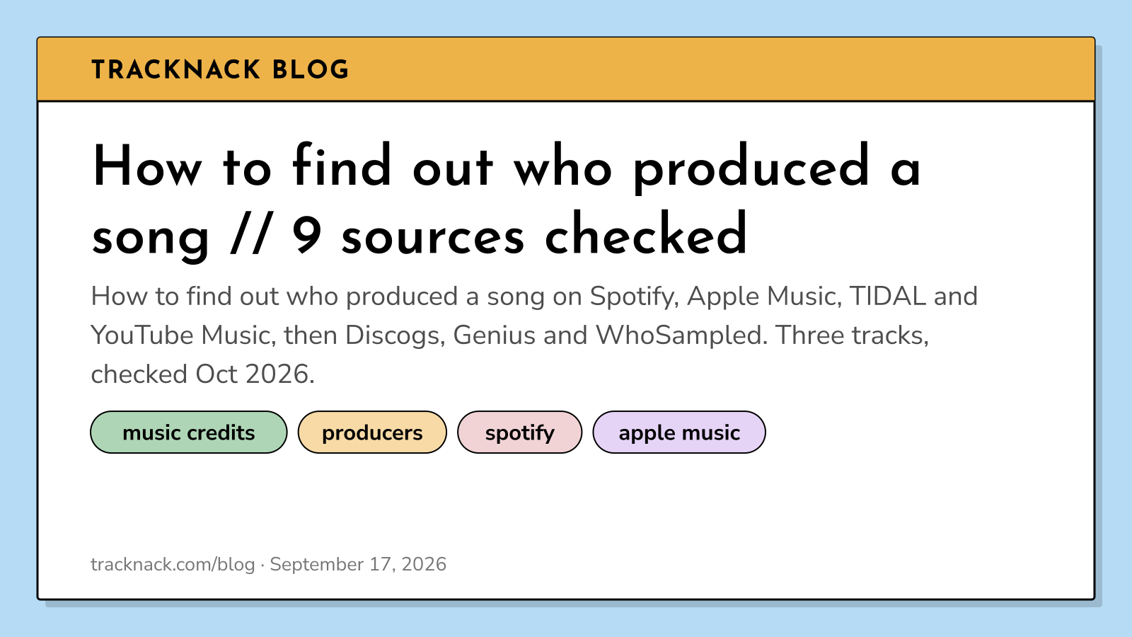 How to find out who produced a song // 9 sources checked