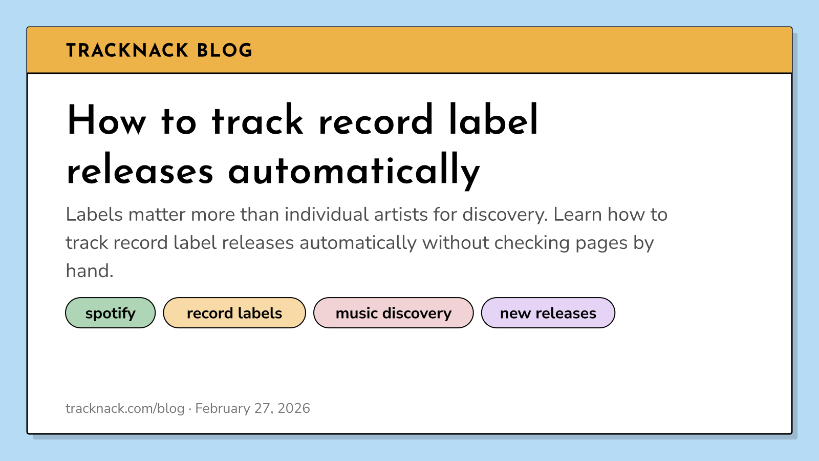 How to track record label releases automatically