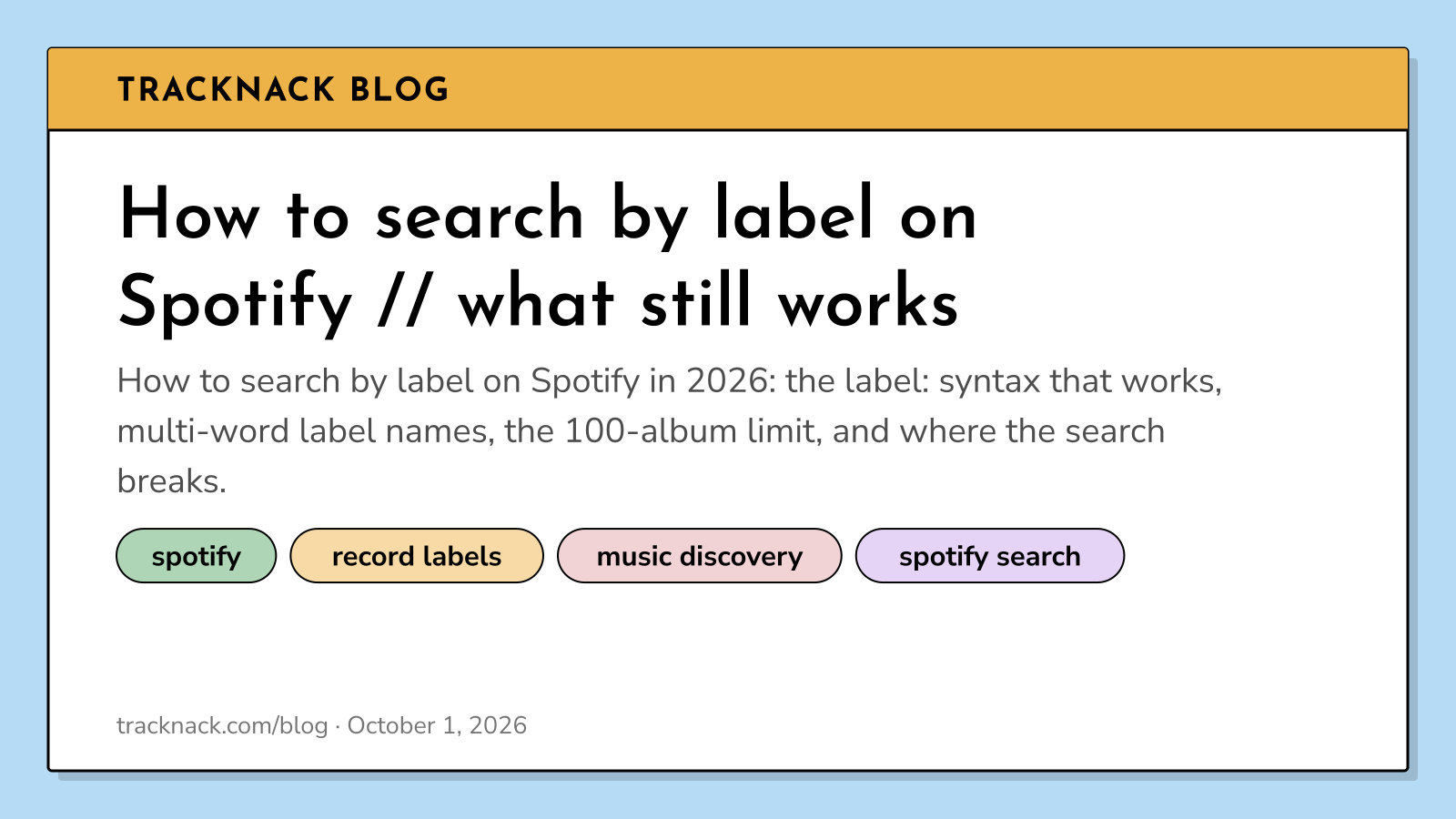How to search by label on Spotify // what still works