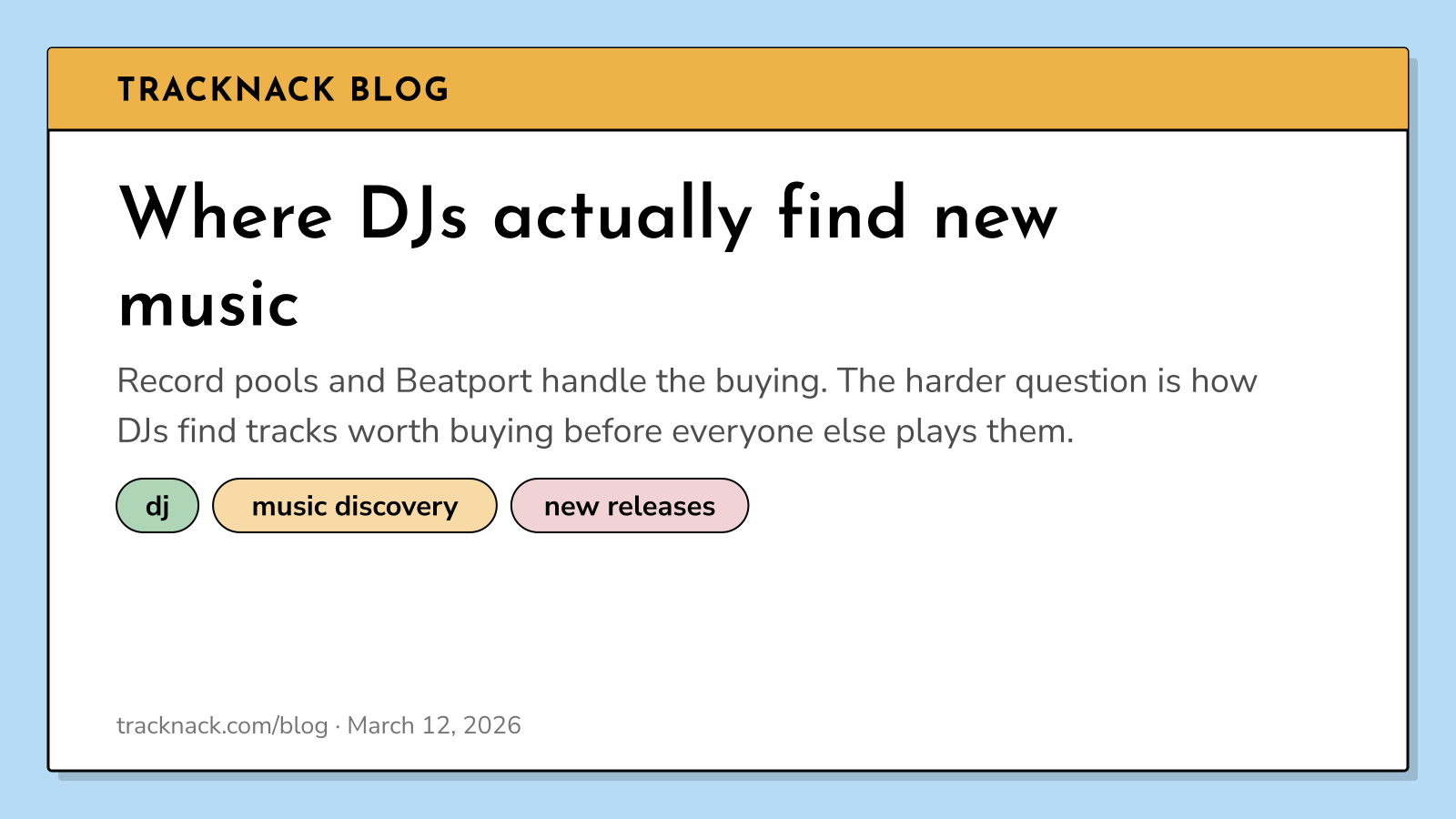 Where DJs actually find new music